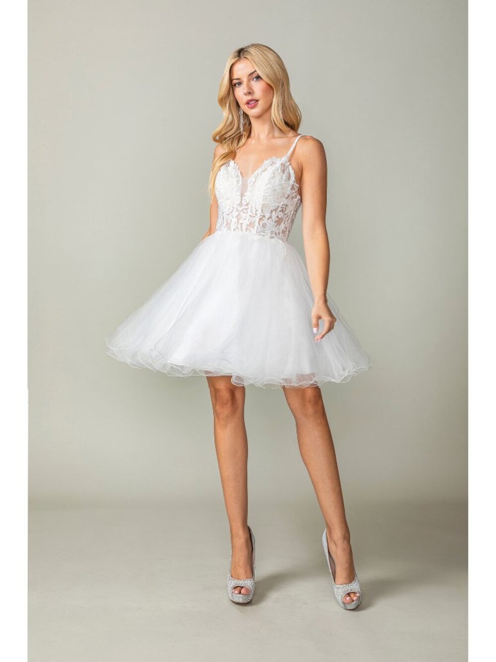 NEW OFF-WHITE Evening Gown Floor Length Formal Elegant Stunning 3368